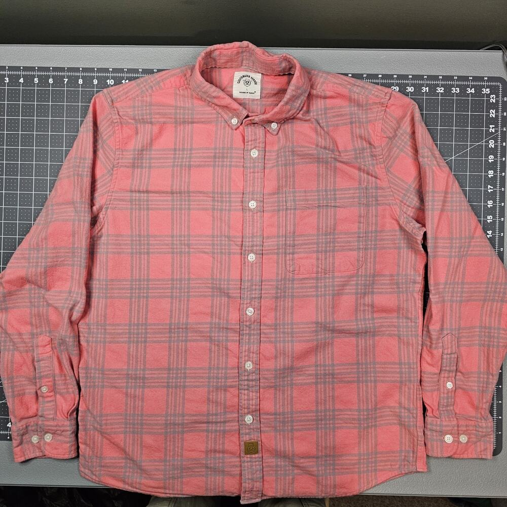 Dubinik Flannel Shirt Large Plaid Pink Customized Version Workwear Preppy Surfer